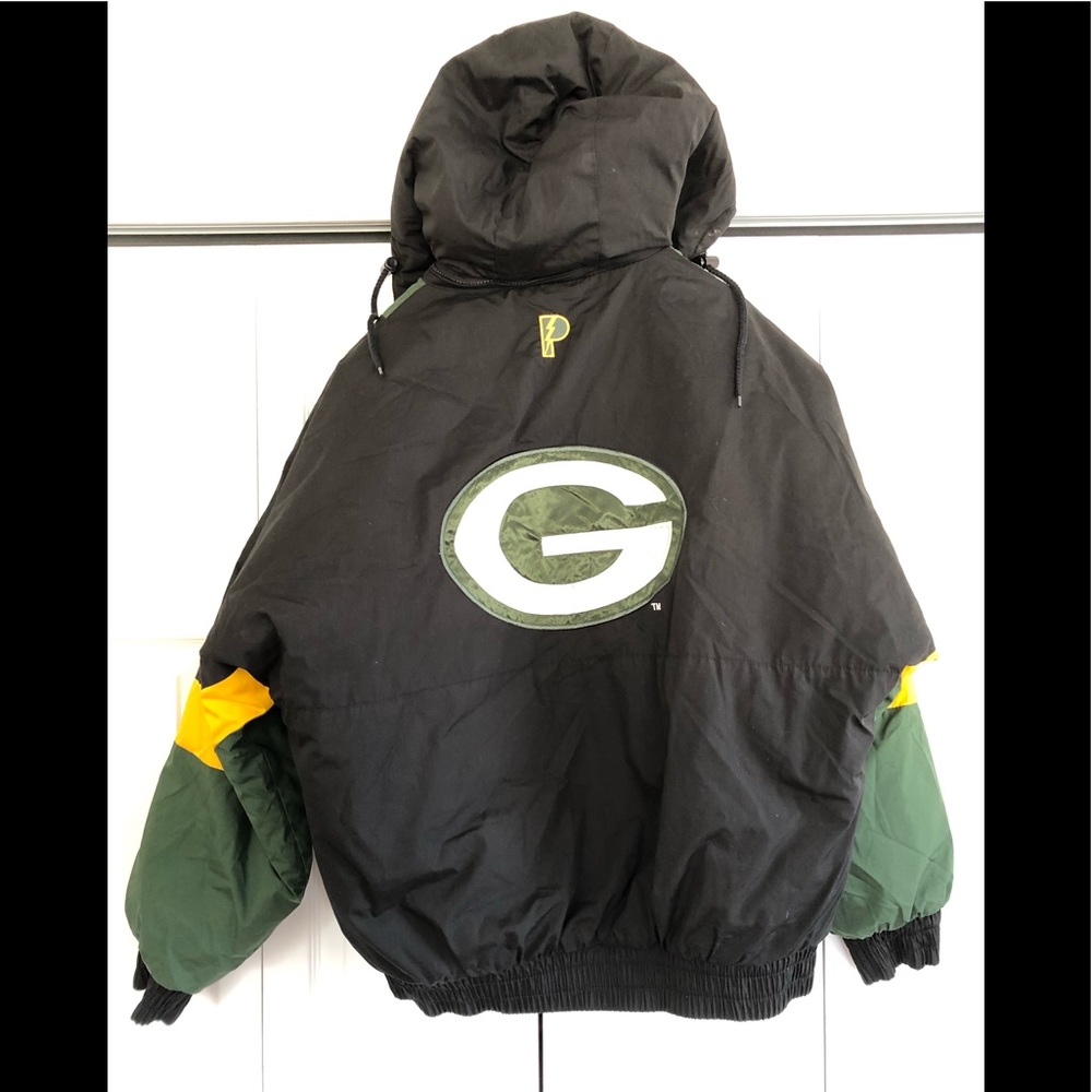 SOLD - Vintage Pro Player Reversable Greenbay Coat - Picture 4 of 8